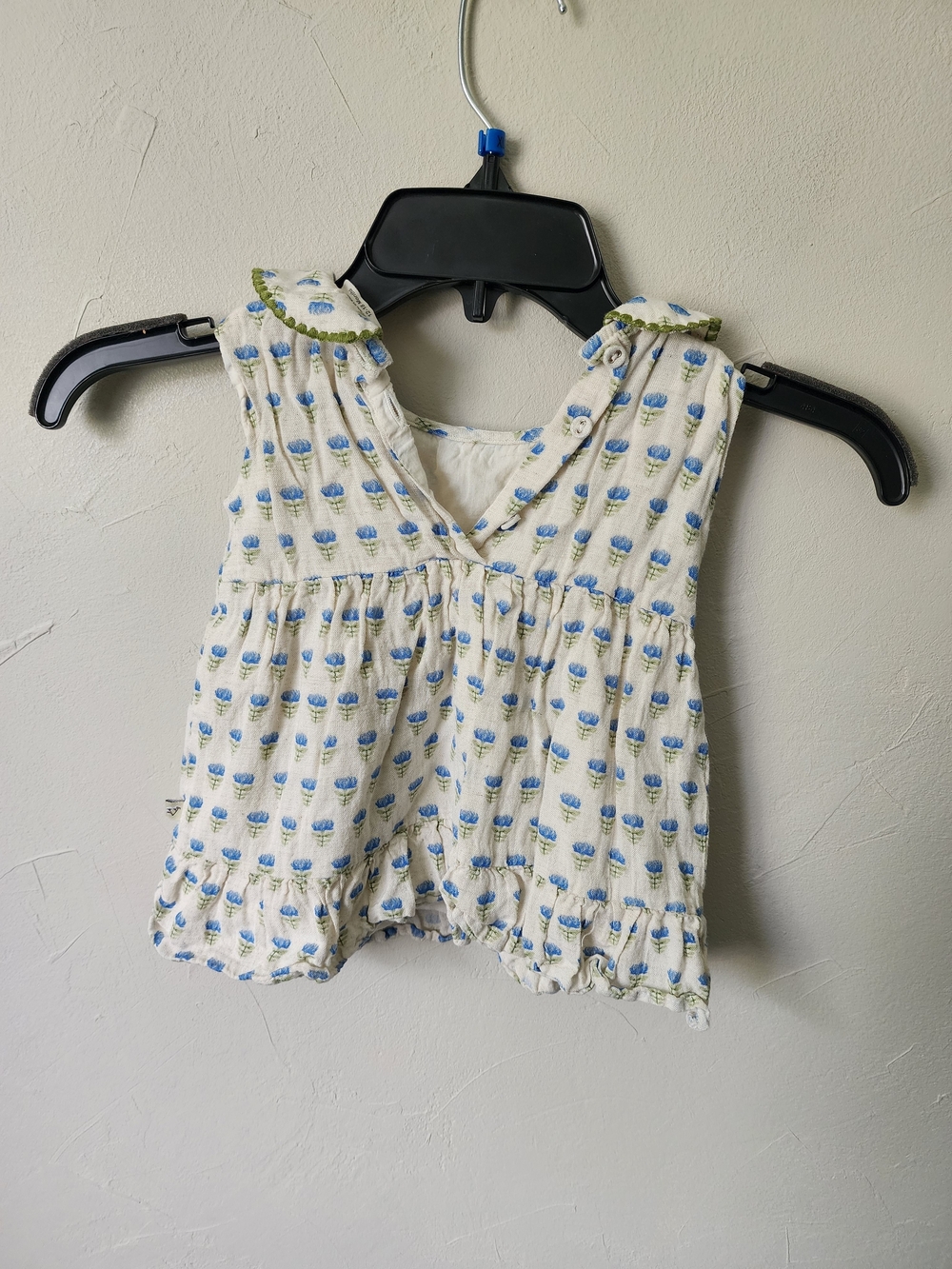 Viverano Organics Harper Peter Pan Collar Floral Baby Flare Dress 12-18 Months - Picture 3 of 4